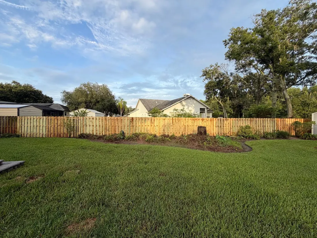 Wood fence installation project