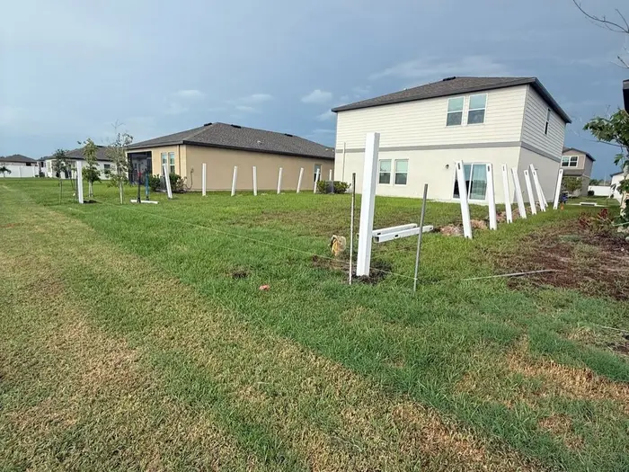 Privacy fence corner post detail in Tampa, FL